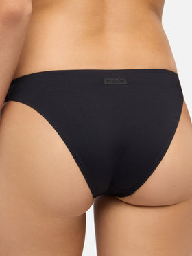 Maia high-waist black swim briefs - Rebby black bandeau top
