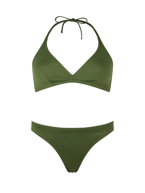 Woman military green triangle bralette bikini Gaia Maia - MC2 Saint Barth
