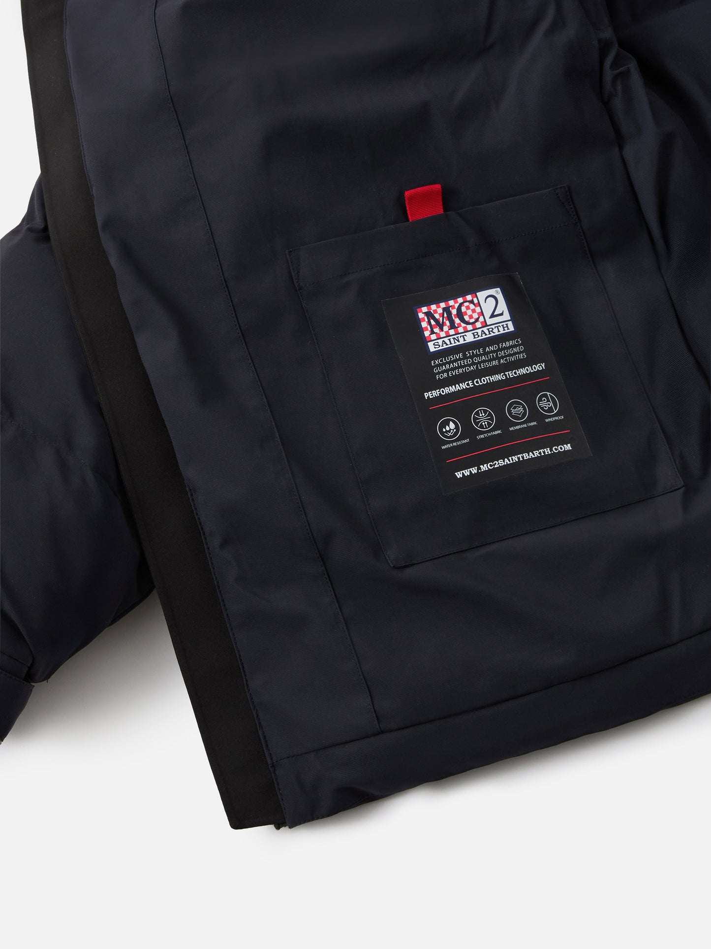 Marineblaue Steppjacke mit Kapuze für Herren von Maier