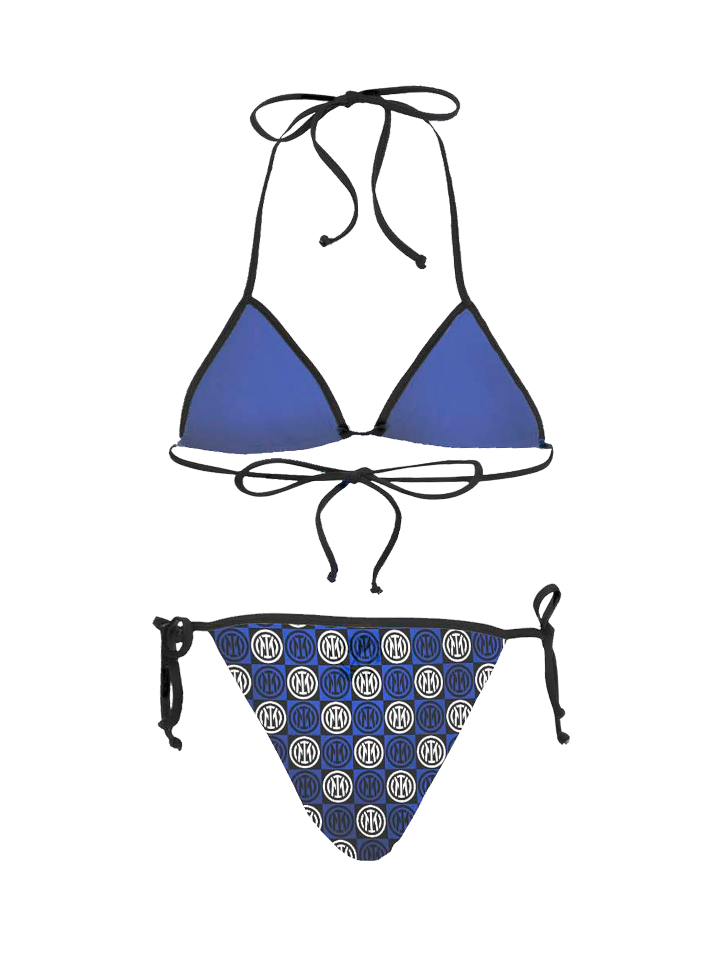 Bikini a triangolo da donna Maleah con stampa loghi Inter | INTER SPECIAL EDITION