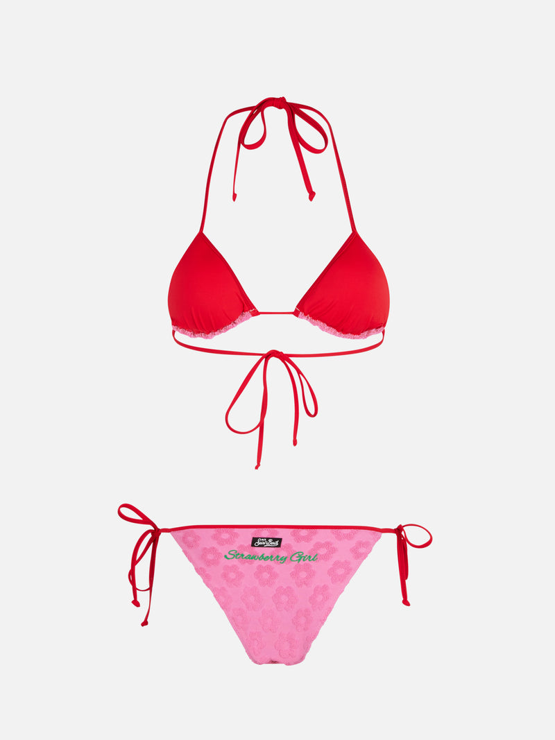 Bikini triangolo donna in spugna goffrata Maleah con toppe | BEEPY BELLA SPECIAL EDITION