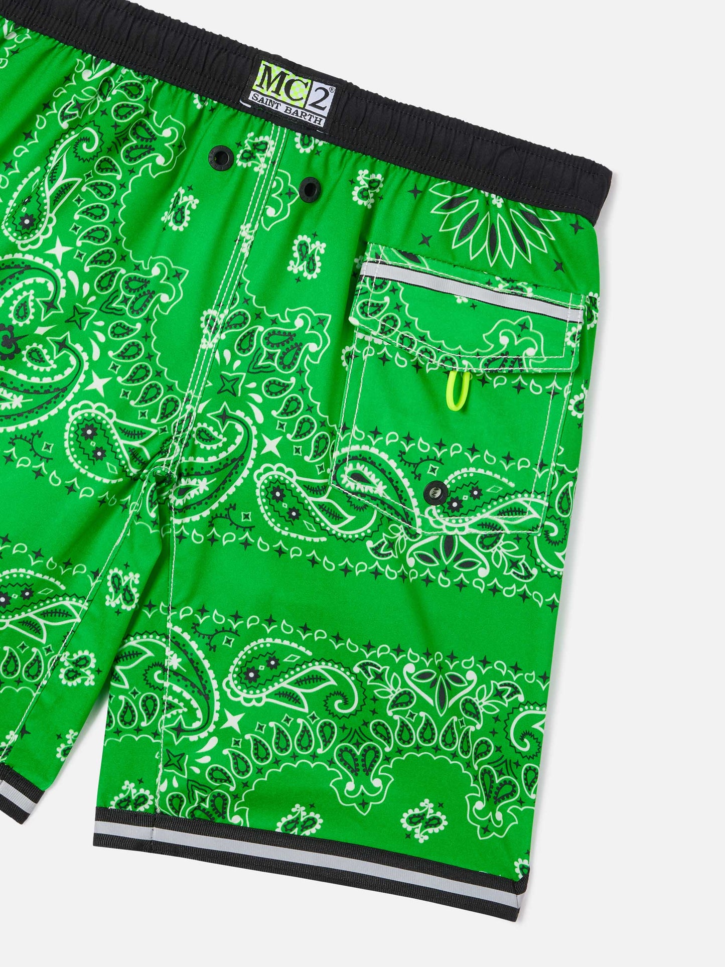 Short de bain long garçon à imprimé bandana 
