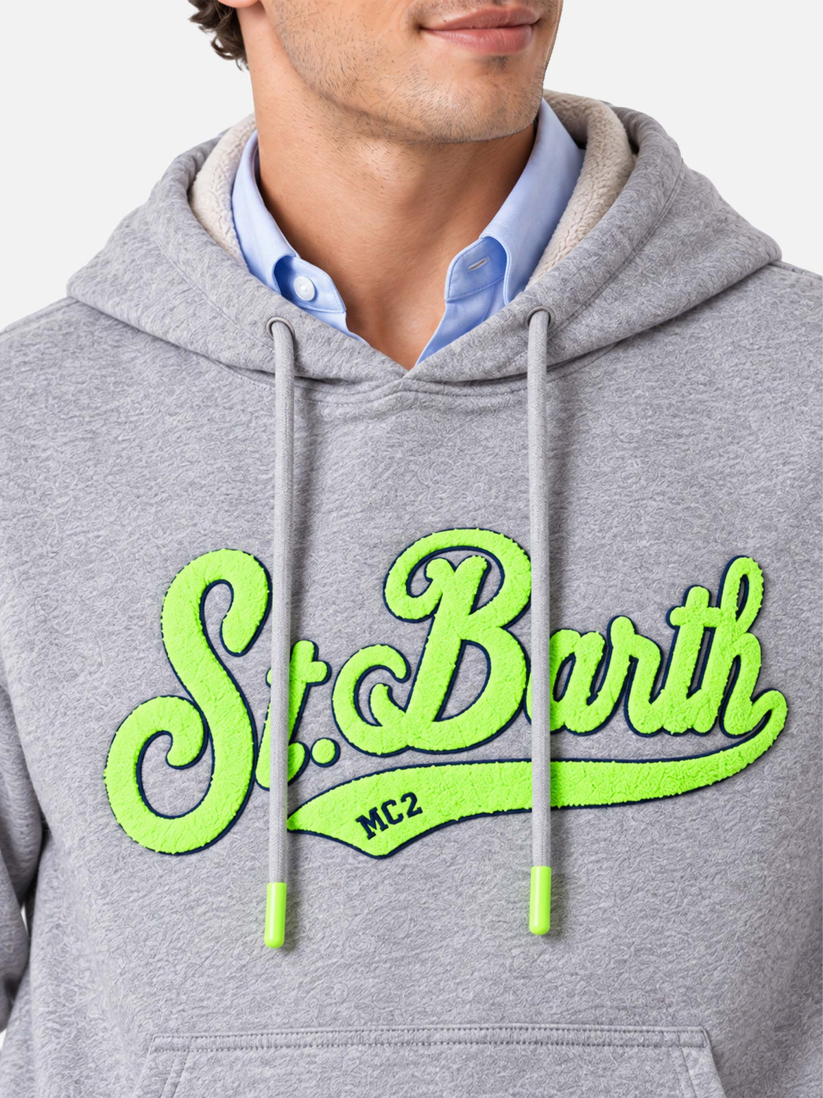 Manhattan grey sweatshirt with yellow logo