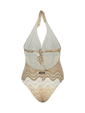 Marylin raschel wavy one-piece swimsuit