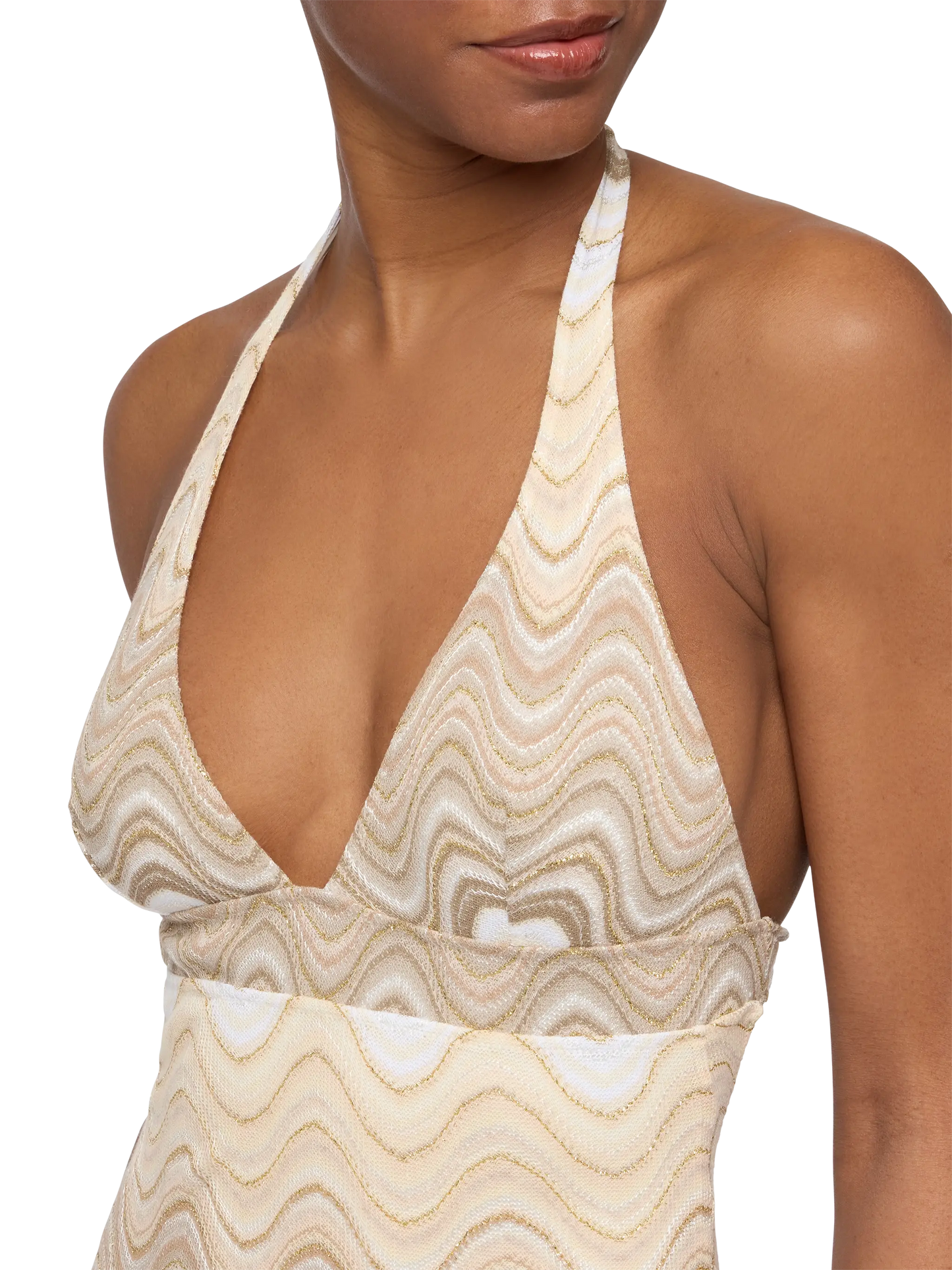 Marylin raschel wavy one-piece swimsuit