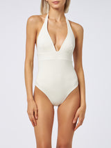 Woman cream one-piece Marylin swimsuit