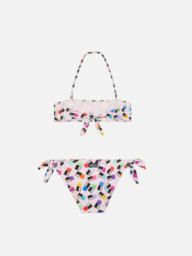 Bikini da bambina stampa make up
