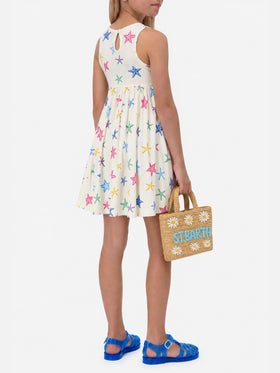 Kleid Masha aus reiner Bio-Baumwolle mit Allover-Seestern-Print 