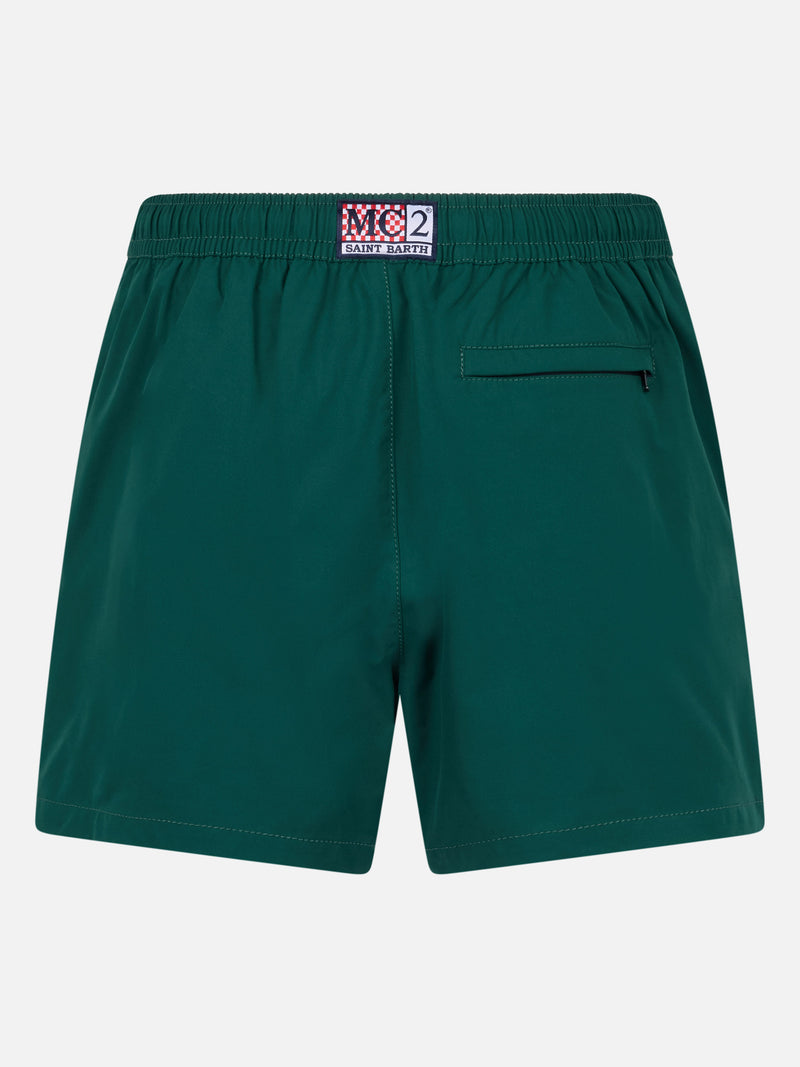 Man short-length British green swim shorts Master