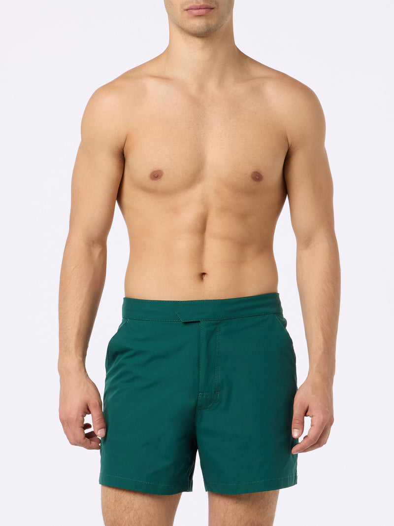 Man short-length British green swim shorts Master