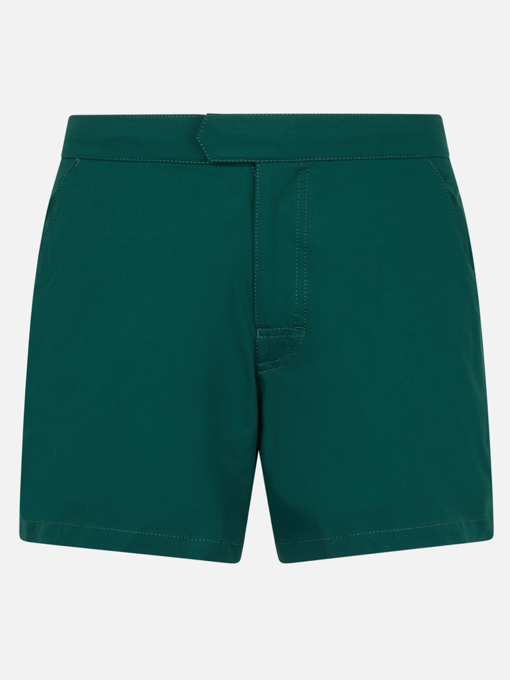 Kurze Herren-Badeshorts Master in britischem Grün