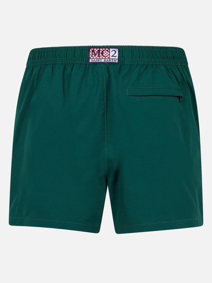 Kurze Herren-Badeshorts Master in britischem Grün