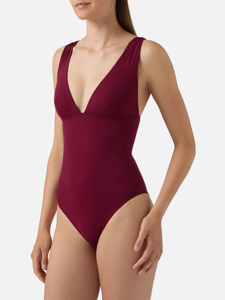 Costume intero Mavi bordeaux con scollatura profonda 