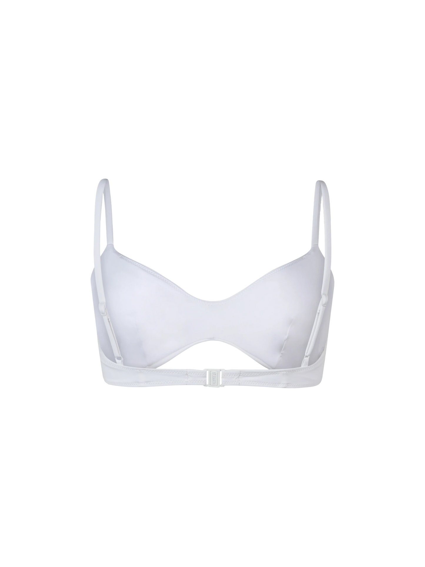 Woman white scoop bralette beach top May