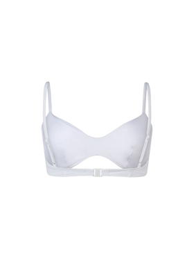 Woman white scoop bralette beach top May