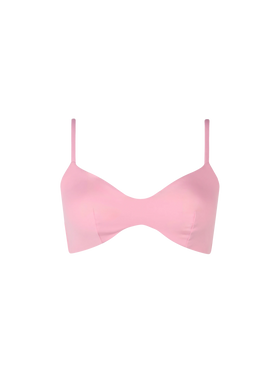 Woman pink scoop bralette beach top May
