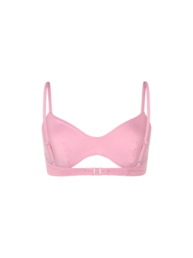 Woman pink scoop bralette beach top May