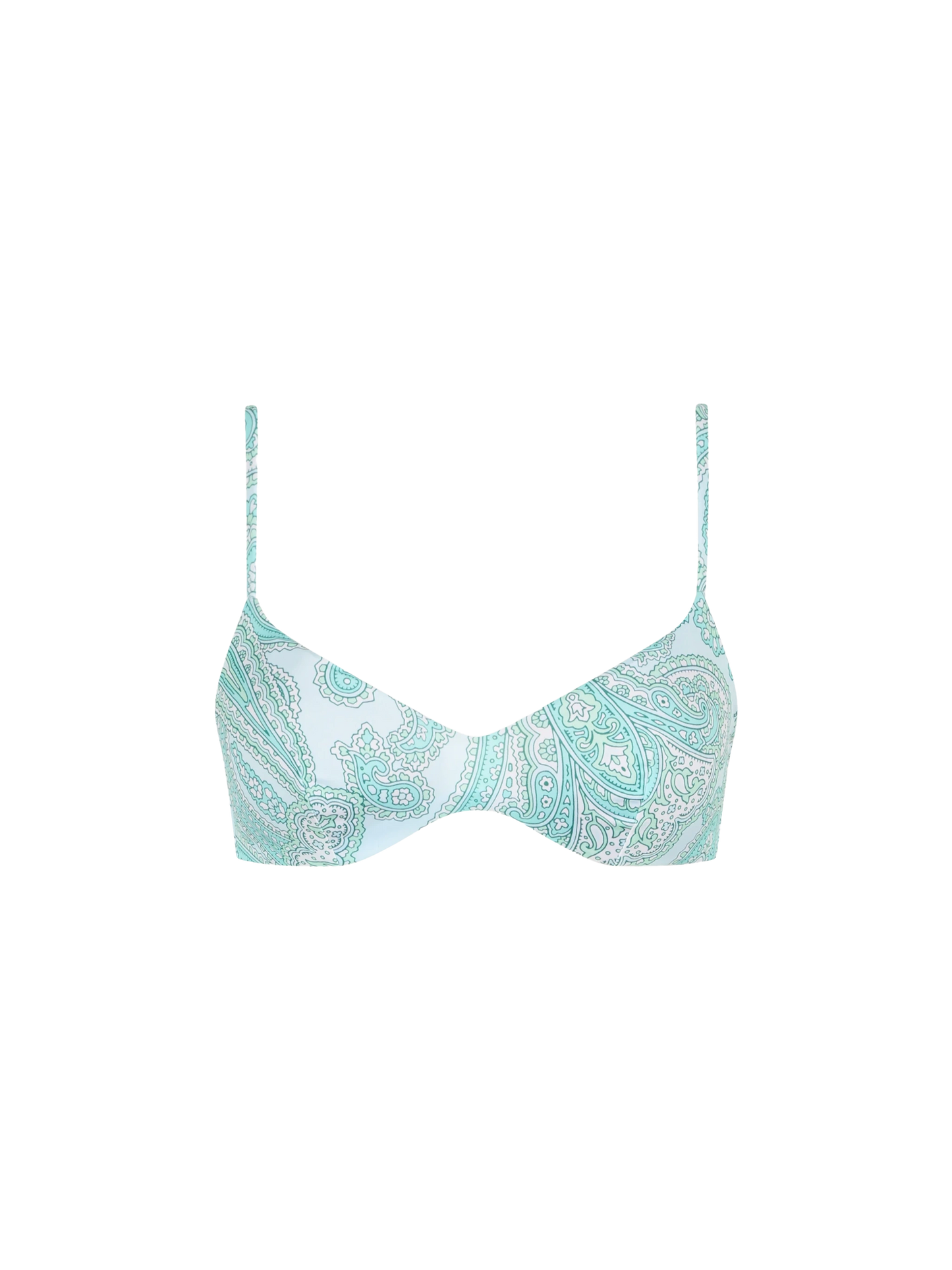 Top da spiaggia donna con bralette scoop con motivo cachemire May