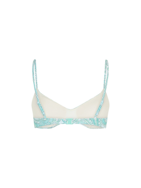 Top da spiaggia donna con bralette scoop con motivo cachemire May