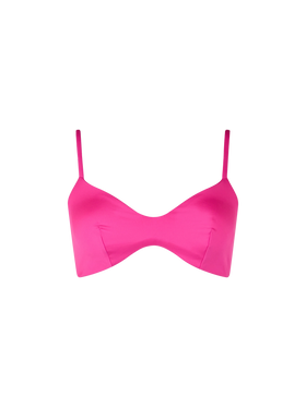 Woman fuchsia scoop bralette beach top May