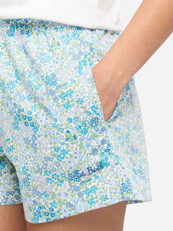 Meave Baumwoll-Shorts zum Hineinschlüpfen mit Joanna Luise-Print | MADE WITH LIBERTY FABRIC 