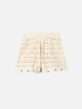 Shorts Meave in crochet con paillettes
