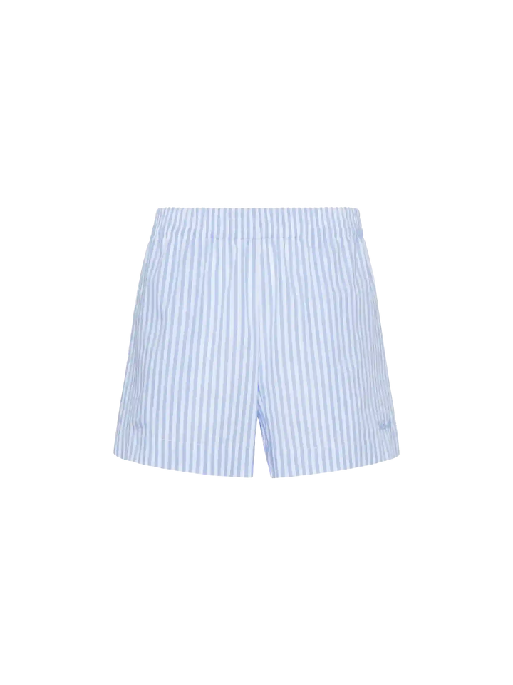 Meave shorts pull up in popeline di cotone con stampa a righe