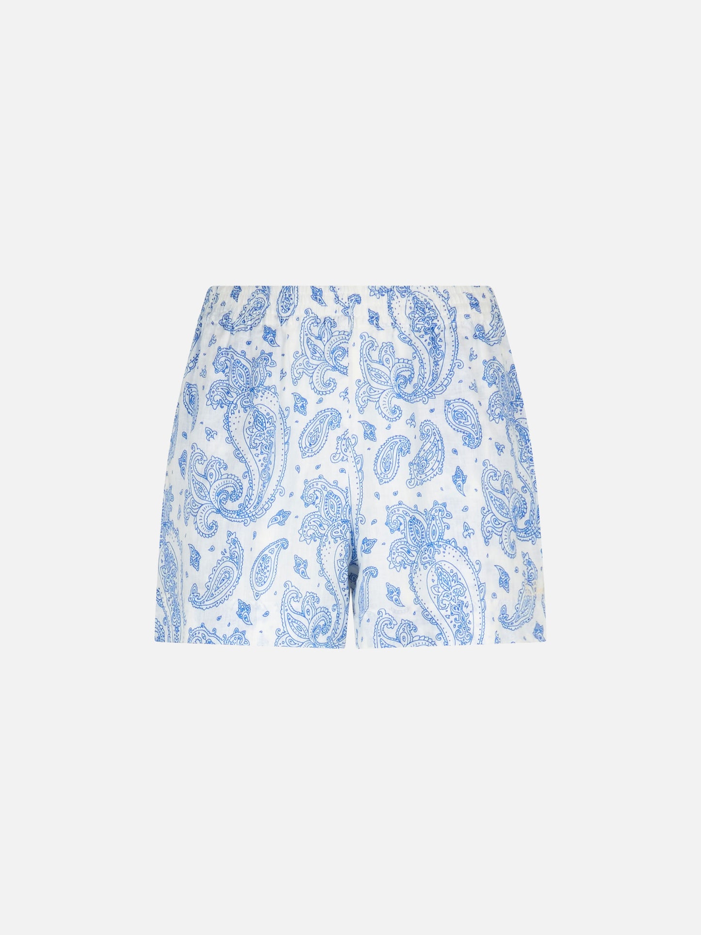 Woman paisley linen pull up shorts Meave - MC2 Saint Barth