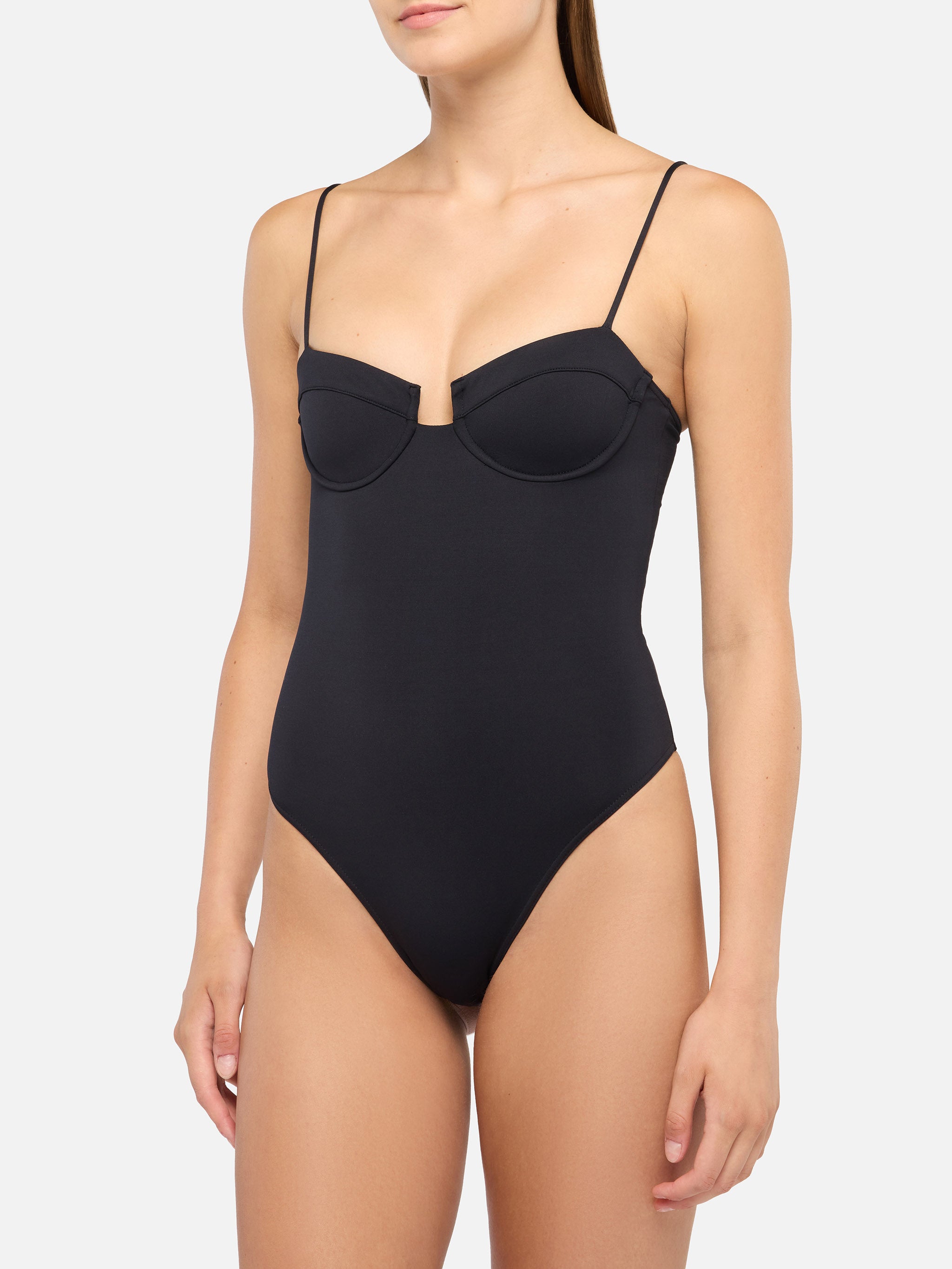 ビキニ MC2 SAINT BARTH Medea One-Piece Swimsuit with Strass Starfis Medea black underwired one-piece swimsuit – MC2 Saint Barth