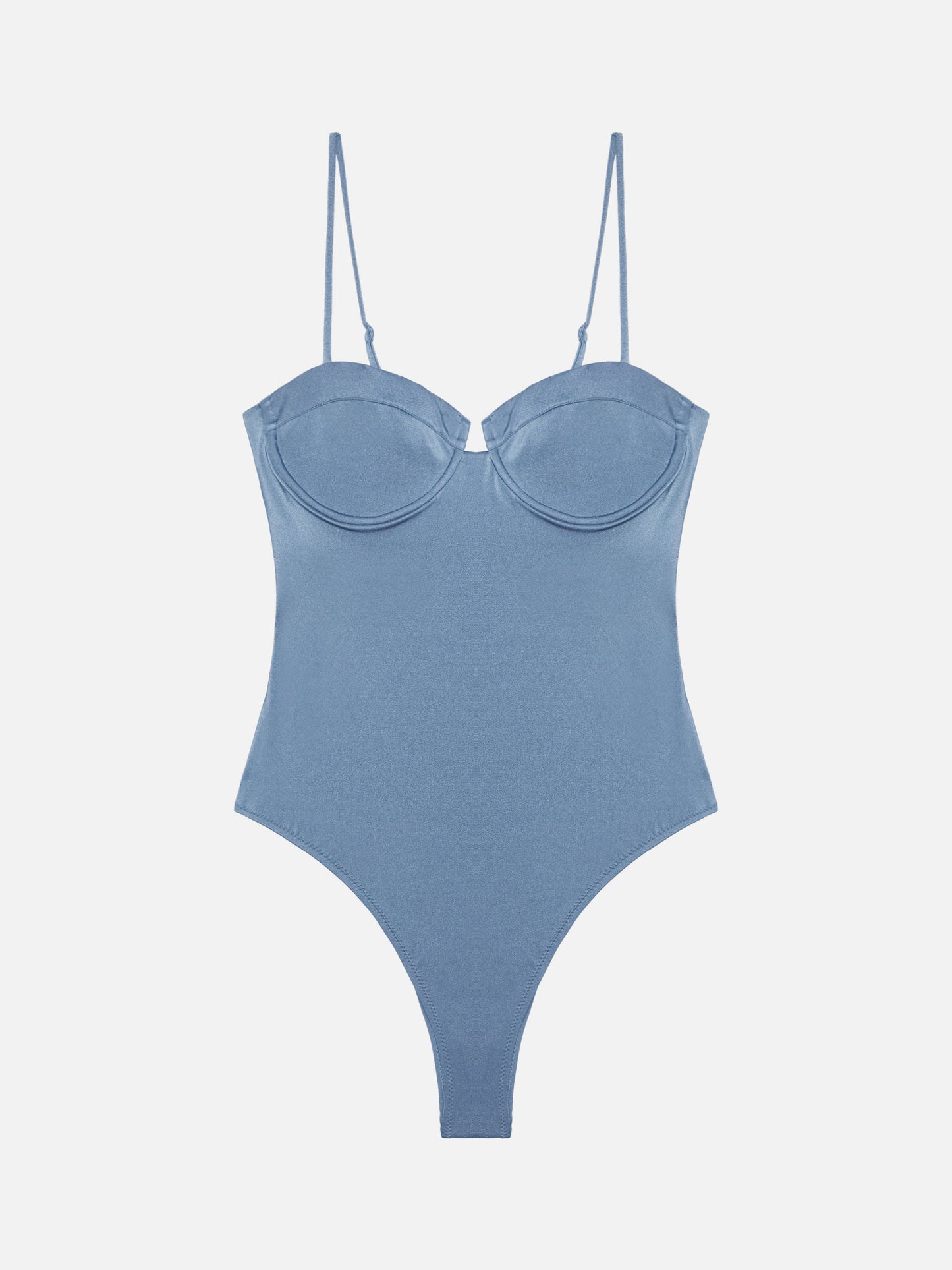 Medea shimmer avio blue underwired one-piece swimsuit