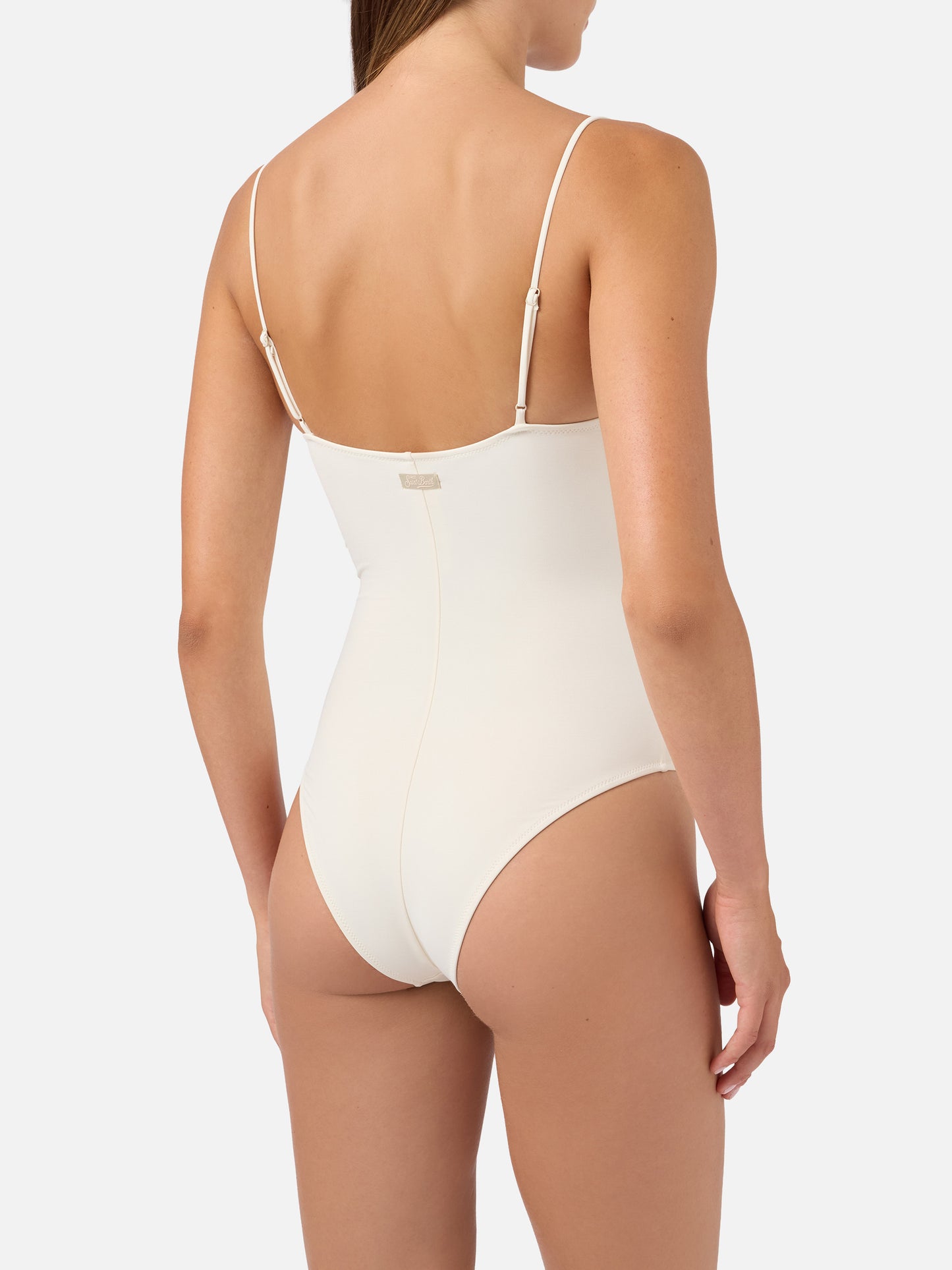 Maillot de bain une pièce Medea ivoire avec broderie étoile de mer 