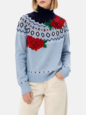 Meghan Pullover aus Kaschmirmischung mit Jacquard 