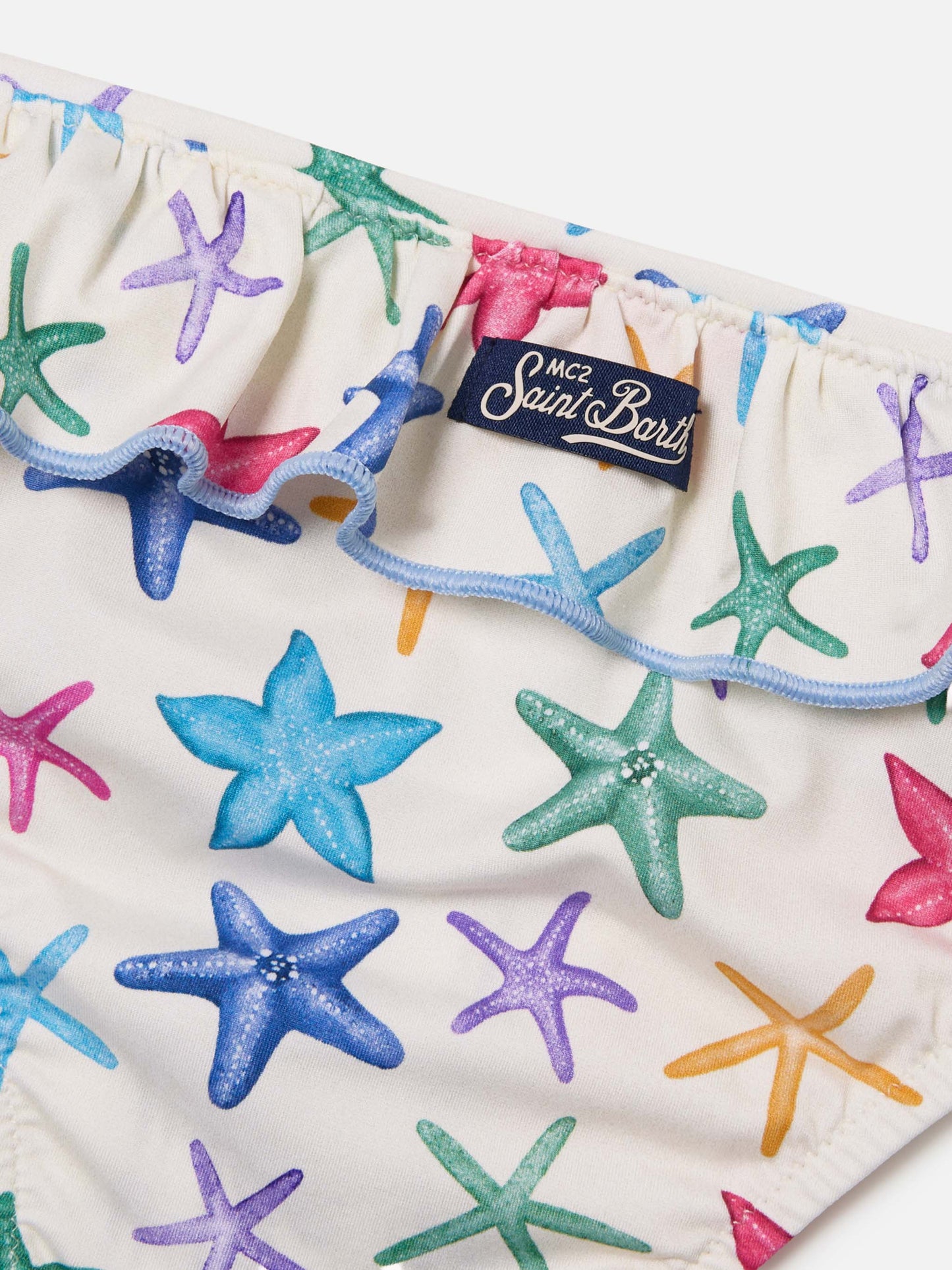 Slip mare Melly panna con stampa stelle marine