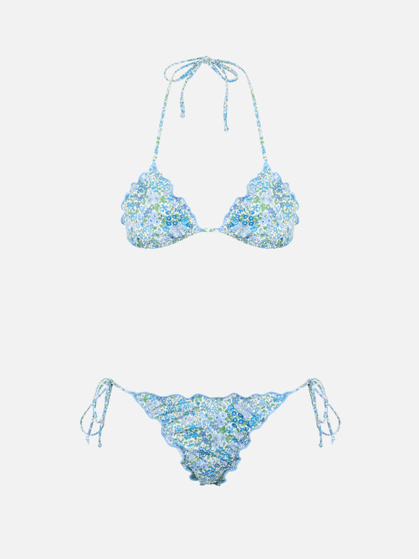 Klassischer Triangel-Bikini für Damen Joanna Luise Sagittarius Miami | AUS LIBERTY-STOFF HERGESTELLT