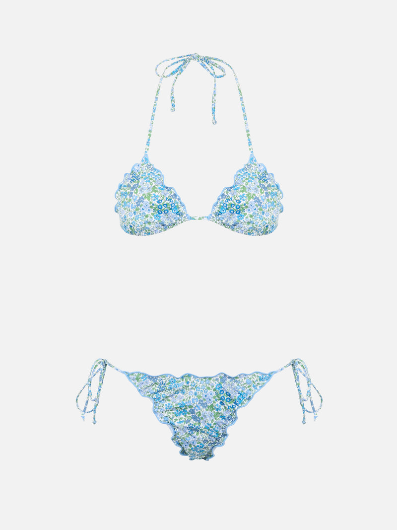 Bikini classico a triangolo da donna Joanna Luise Sagittarius Miami | REALIZZATO CON TESSUTO LIBERTY