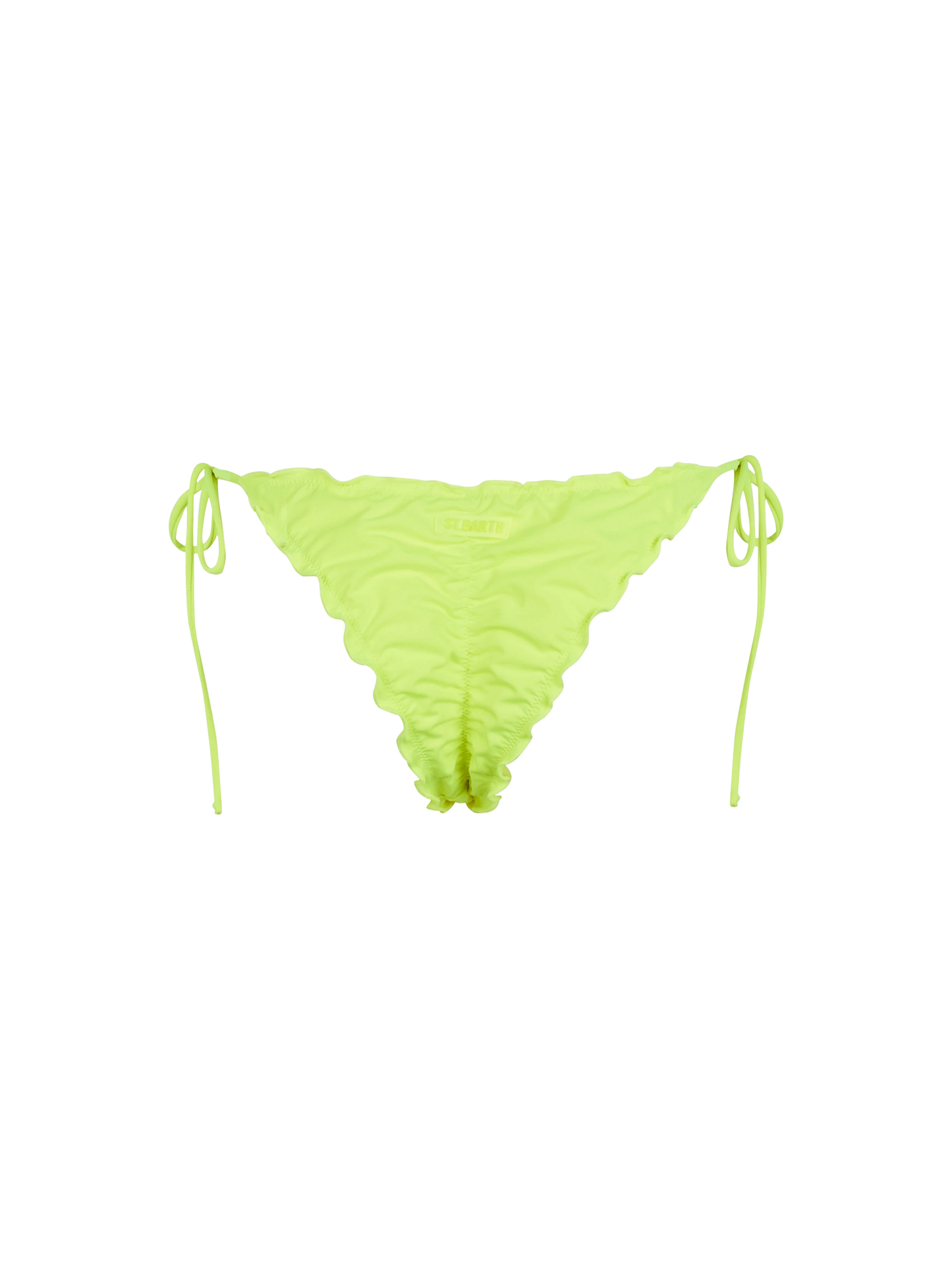 Woman fluo yellow cheeky swim briefs Miami
