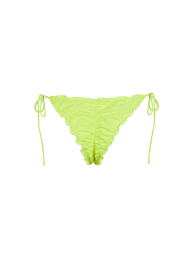 Woman fluo yellow cheeky swim briefs Miami