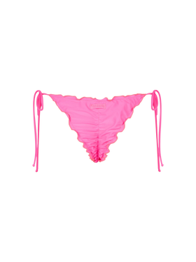 Woman fluo pink cheeky swim briefs Miami