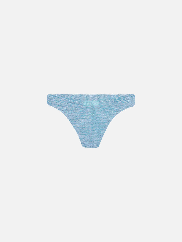 Slip da mare Mica in crinkle blu avio