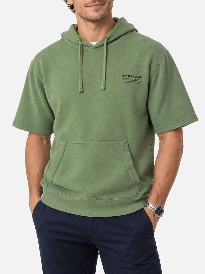 Sudadera de manga corta verde Mike 