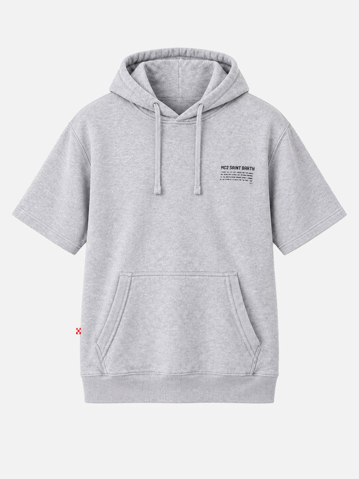 Mike grauer Kurzarm-Hoodie 