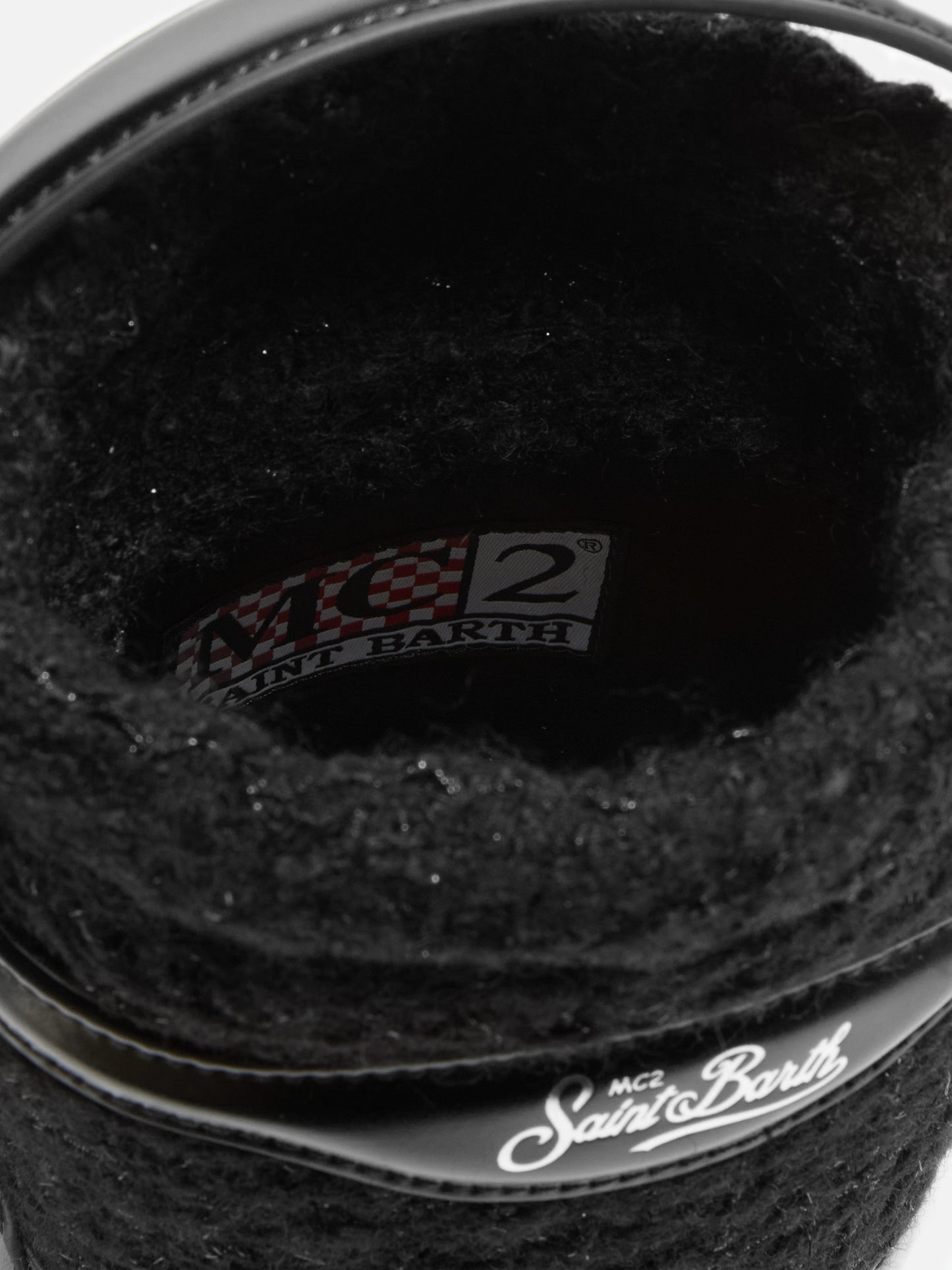 Borsa a secchiello Mila Tweed in misto lana tweed nero