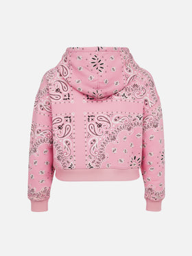 Felpa con cappuccio in cotone Mindy Jr con ricamo Saint Barth