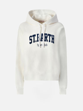 Mindy cotton hoodie with St. Barth Sport Club print
