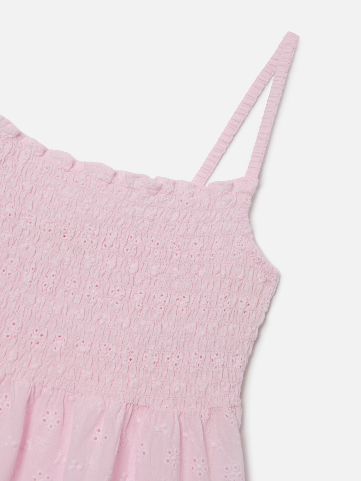 Abito prendisole Miki in cotone sangallo rosa 