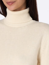 Woman white Moody fine-ribbed sweater