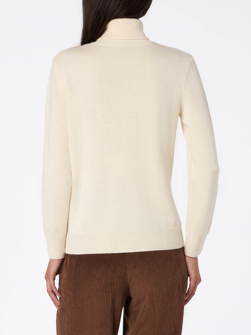 Woman white Moody fine-ribbed sweater