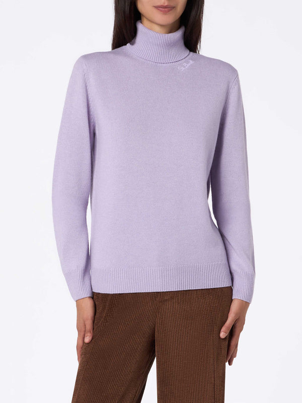 Woman lilac Moody fine-ribbed sweater