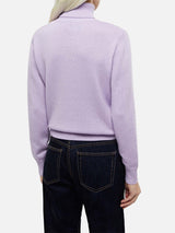 Woman lilac cashmere blend turtleneck sweater Moody