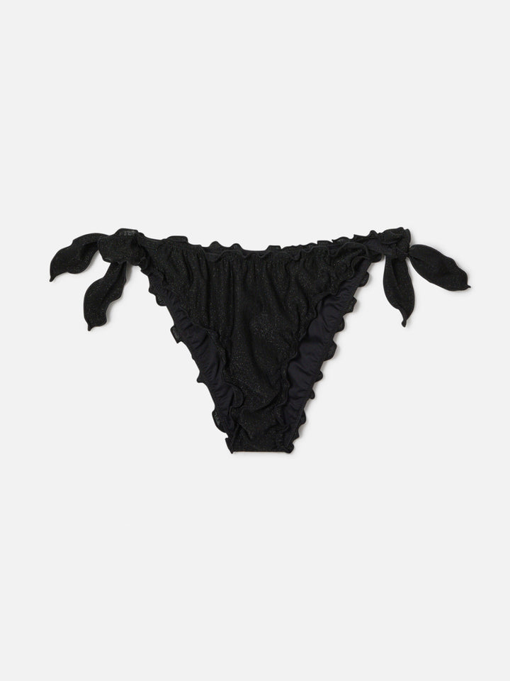Sagittarius Moon triangle bikini in black lurex